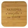 Bambusová bezdrôtová nabíjačka "Najlepšia manželka na svete"