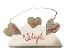 Závesný nápis Vitajte - polkruh biela