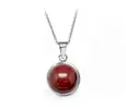 Ocelový náhrdelník Gemstone - brekciový Jaspis