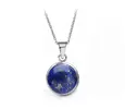 Ocelový náhrdelník Gemstone- Lapis Lazuli