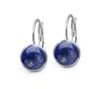 Ocelové náušnice Gemstone - Lapis Lazuli