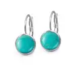 Ocelové náušnice Gemstone - Tyrkys