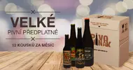 Velké pivní předplatné (1 měsíc, 12 piv)