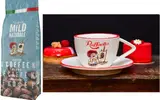 Zrnková káva Blend Raffaello Mild se šálkem Platinum 160 ml