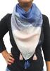 Lehký šátek s aplikací stříbra | Růžovo-modrá