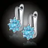Náušnice Brillance Violetta Aquamarine