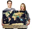 Velká stírací mapa světa Luxury