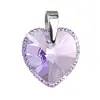 Stříbrné srdíčko se Swarovski Elements (violet)