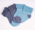 Dva páry protiskluzových froté ponožek | Velikost: 15/17 | Modrá