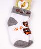 Dětské froté ponožky s medvídky | Velikost: 0-6 měsíců | Bílo-šedá