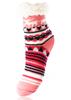 Dětské ponožky na spaní z ovčí vlny - vánoční motiv | Velikost: 26-28 | Lososová