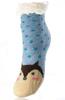 Dětské ponožky na spaní z ovčí vlny - zvířátka | Velikost: 26-28 | Modrá