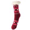 Dámské ponožky TERMAL z ovčí vlny LOOKeN, srdíčka | Velikost: 35-38 | Bordó