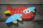 Dřevěné vzdělávací puzzle (Letadlo)