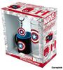 Set Marvel: Captain America (hrnek & sklenice & klíčenka)
