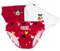 Trojbalení slipů Mickey | Velikost: 92/98 | Červeno-bílá