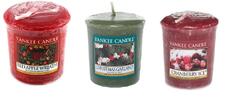 Tři vánoční svíčky Yankee Candle, 3 x 49 g