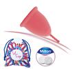LilCup Oio menstruační kalíšek (růžový) + dárek: 2 ks sterilizačních tablet MINI | Velikost: 2