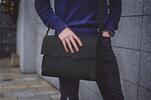 Luxusní kožená taška Messenger ALL IN Origami Black