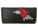 Dámská peněženka s vyšívanou růží HSF107 Black