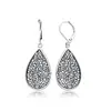 Ocelové náušnice Levien Rocks Pear 24 ve stříbrné barvě Crystal Cal