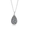 Ocelový náhrdelník Levien Rocks Pear 24 ve stříbrné barvě Crystal Cal | Velikost: 45 cm +5