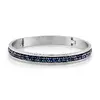 Ocelový náramek Levien s křišťály Swarovski Crystals v modré barvě Bermuda Blue | Velikost: 18 cm