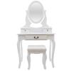Toaletní stolek se zrcadlem a stoličkou – 16