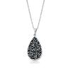 Ocelový náhrdelník Levien Rocks Pear 24 v šedo-černé barvě Grey Metalliseé | Velikost: 45 cm