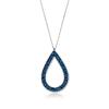 Ocelový náhrdelník Levien Rocks Pear 49 v modré barvě Bermuda Blue | Velikost: 80+5