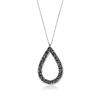 Ocelový náhrdelník Levien Rocks Pear 49 v šedo-černém odstínu Grey Metalliseé | Velikost: 80+5