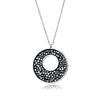 Ocelový náhrdelník Levien Rocks Victory 25 v šedo-černém odstínu Grey Metalliseé | Velikost: 27