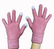 Dámske vlněné rukavice na dotykový displej | Růžová