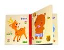 Dětská dřevěná kniha - puzzle, zvířátka