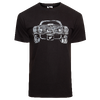 Pánské tričko edice 60´s – bílý tisk Mustang | Velikost: S | Černá