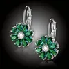 Náušnice Brillance Marquise - Smaragd Green