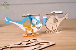 3D-puzzle coloring model Helicopter (vrtulník)