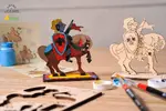 3D-puzzle coloring model Knight (rytíř)