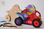 3D-puzzle coloring model Motorcyclist (motorkář)
