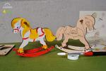 3D-puzzle coloring model Rocking horse (houpací koník)