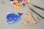 3D-puzzle coloring model Whale (velryba)