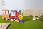3D-puzzle coloring model Locomotive (vláček)
