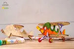 3D-puzzle coloring model Biplane (dvouplošník)