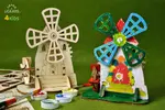3D-puzzle coloring model Mill (mlýn)
