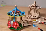 3D-puzzle coloring model Merry-go-round (kolotoč)