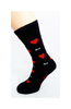 Bláznivé pánské ponožky | Velikost: 40-43 | Černá / srdce s klíčkem