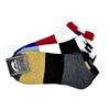 Dámské pruhaté ponožky 3 páry – černá, bílá, červená | Velikost: 35–38