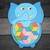 Dřevěné vkládací puzzle - Slon