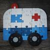 Dřevěné puzzle - Ambulance