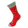 Vánoční pánské ponožky | Velikost: 40-43 | Červená / rudolf